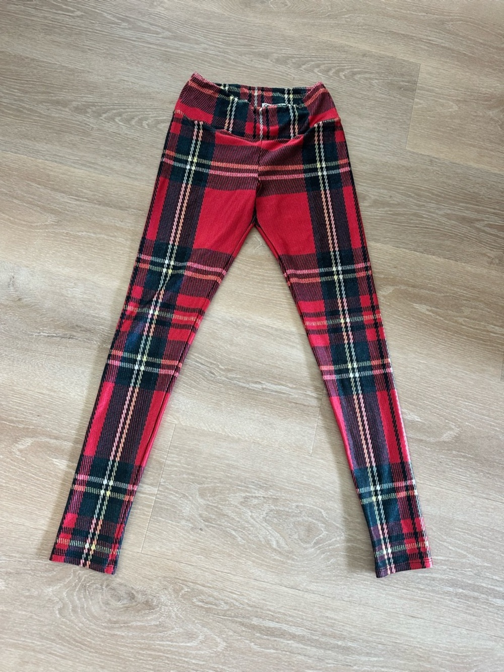 Goldsheep Red & Black Plaid Jeggings
